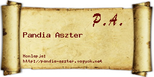 Pandia Aszter névjegykártya